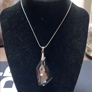 Big gray crystal necklace